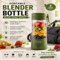 Portable Blender Bottle – USB Rechargeable Mini Juicer for Smoothies & Shakes